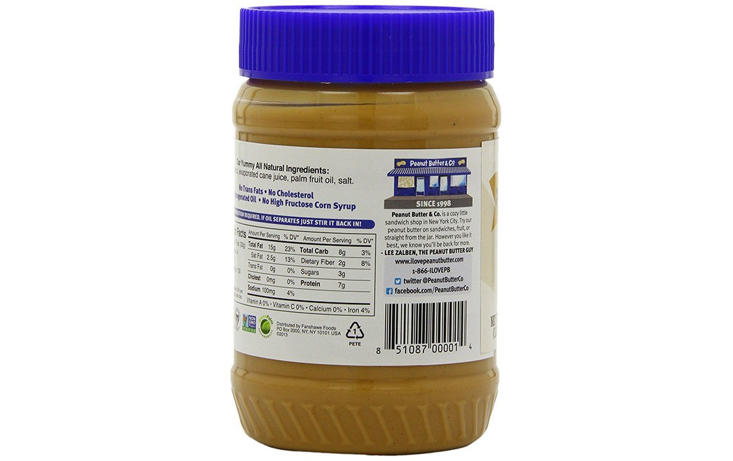 Peanut Butter & Co. Smooth Operator No-Stir Natural Creamy Peanut Butter   Plastic Jar  454 grams